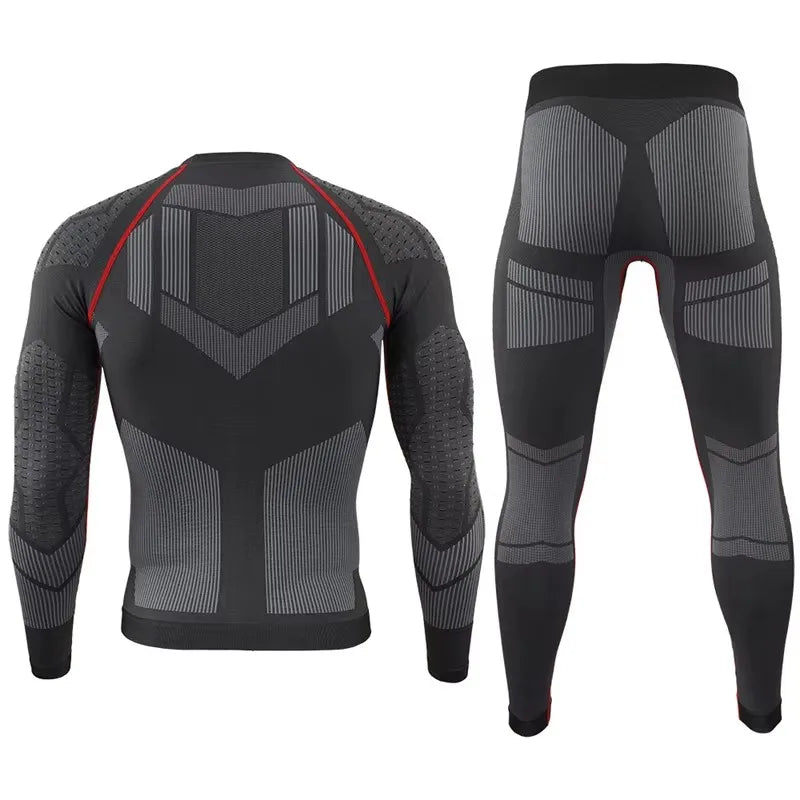 Tactical Thermal Underwear Set Men Outdoor Sports Cycling Training Fitness Long Johns Sweat Tight Seamless Warm Clothes Suit