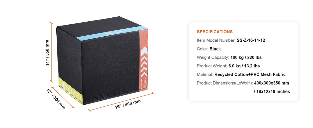 Premium Cotton Plyometric Jump Box For Home Fitness Training