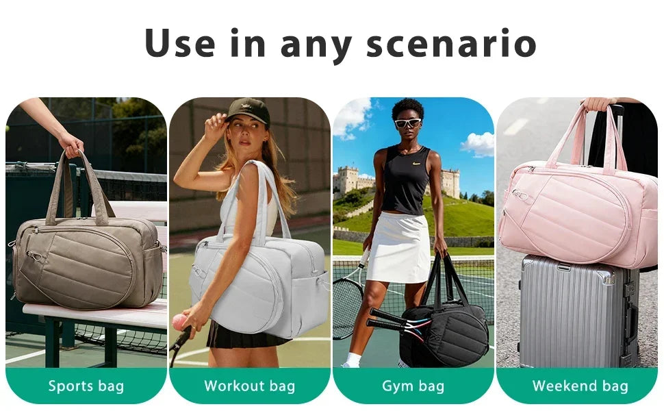 Tennis Gym Bag for Women Tennis Backpack Holds 2 Rackets with Shoe Compartment Gym Backpacks for Work Gym Bag for Women