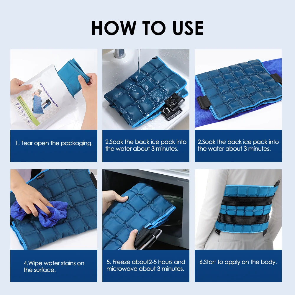 Large Ice Pack For Muscle Relax Reusable Hot Cold Gel Pack Cooling Cushion Knee Leg Back Neck Shoulder Ice Pack Wrap Massage Pad