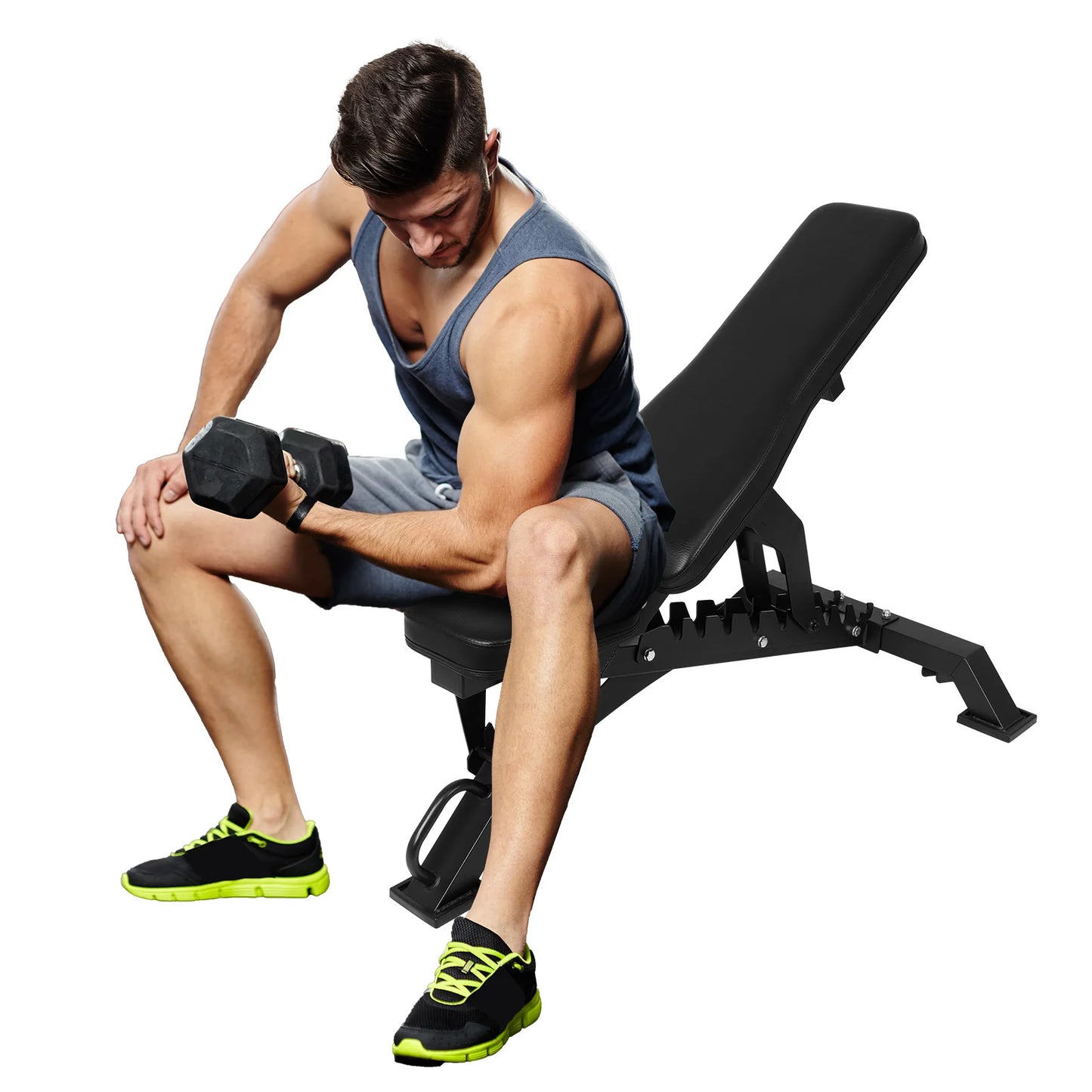 Weight Bench Adjustable Strength Training Bench Exercise Bench for Home Garage Gym