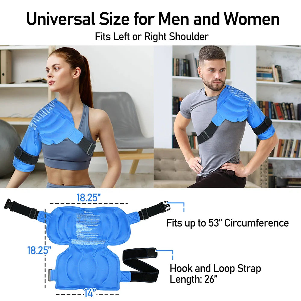 Shoulder Ice Pack Wrap, Hot Cold Therapy Support Brace for Shoulder Pain Relief, shoulder protector with ice Compress