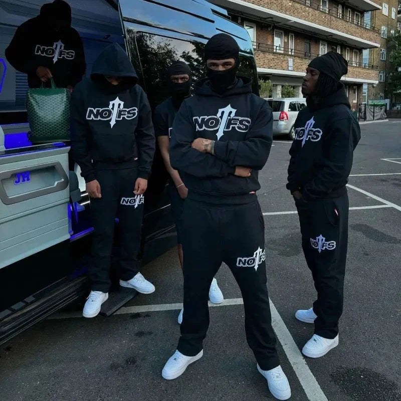 2024 New Men's Fashion Casual Tracksuits Outdoor Fitness Jogging Hooded Sets Sports Luxury Hoodie Drawstring Pants Suit Clothing