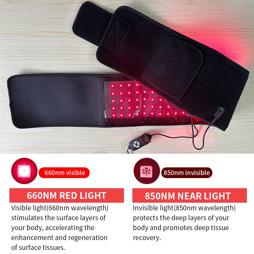 Near Infrared Red Light Therapy Belt 660nm 850nm For Body