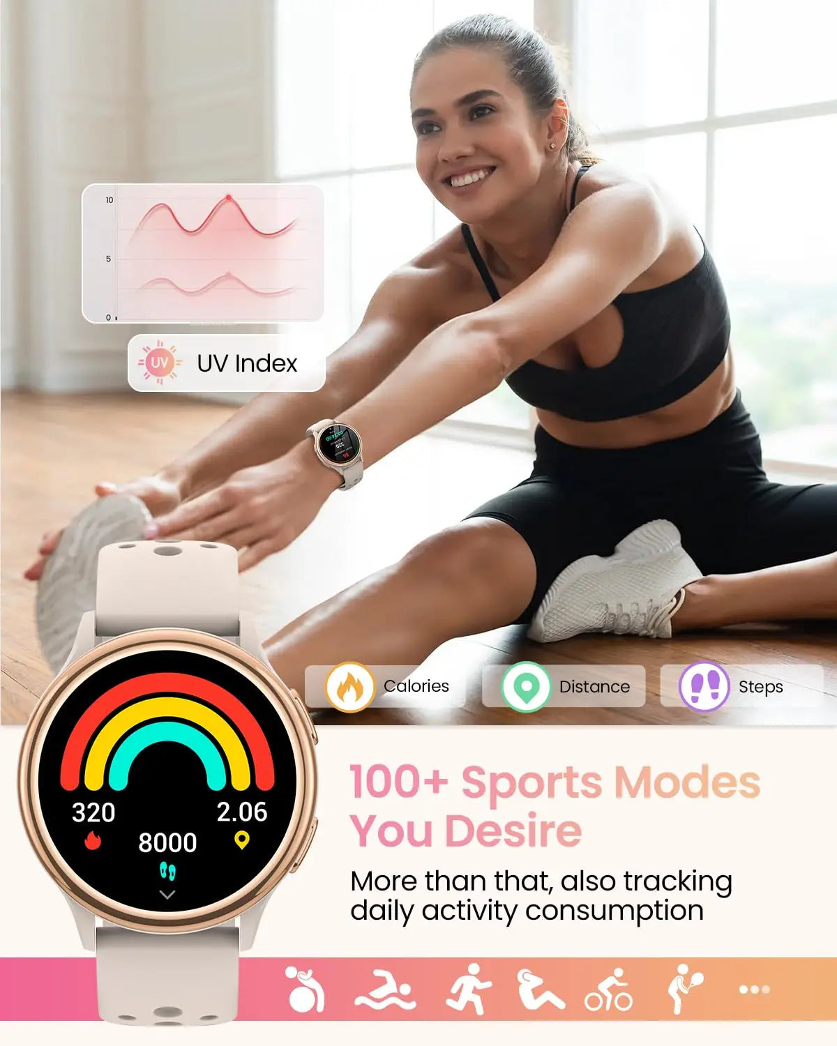 AnyloopCa Smart Watch For Women With 400 Watch Faces