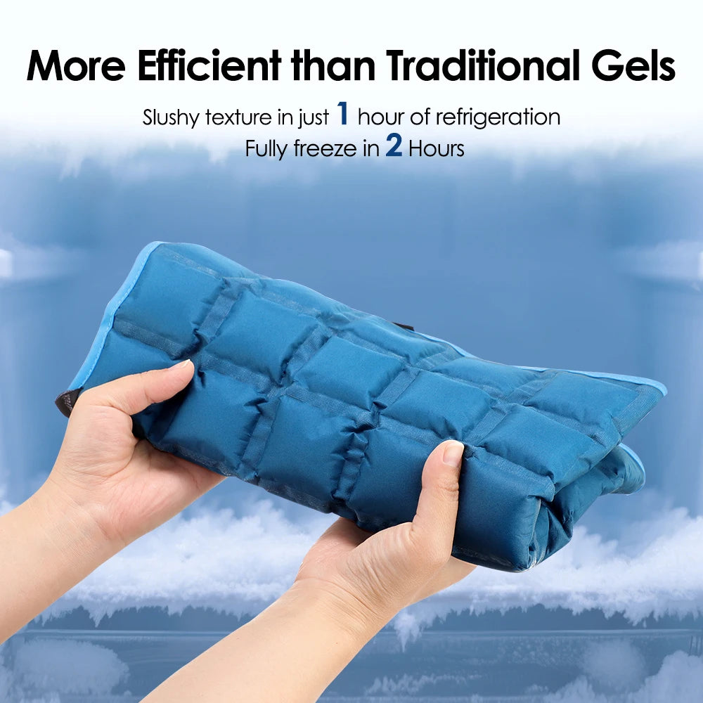 Large Ice Pack For Muscle Relax Reusable Hot Cold Gel Pack Cooling Cushion Knee Leg Back Neck Shoulder Ice Pack Wrap Massage Pad