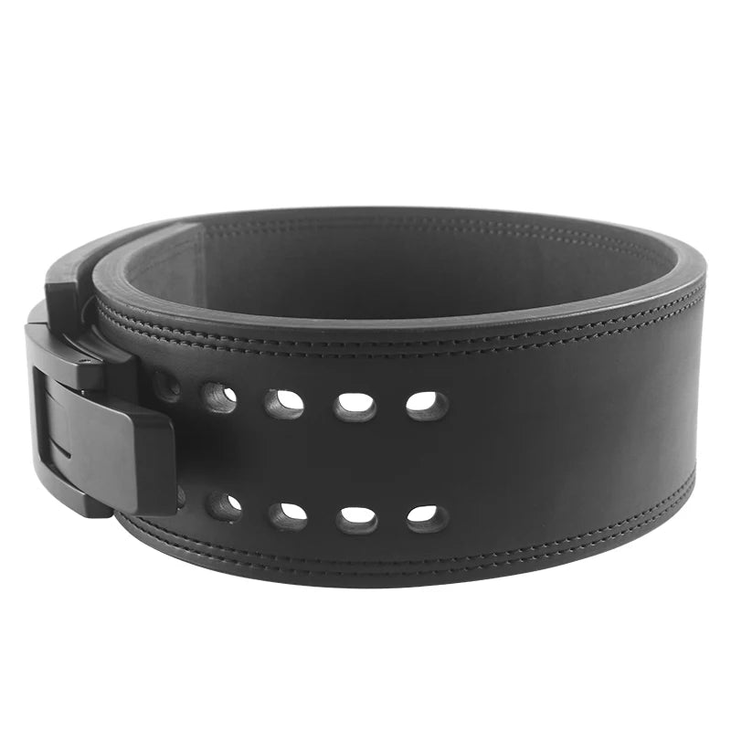 13mm Thick Weightlifting Belt,Double Row Holes Powerlifting Belt,Bodybuilding Back Protector and Lumbar Support,Gym Belts