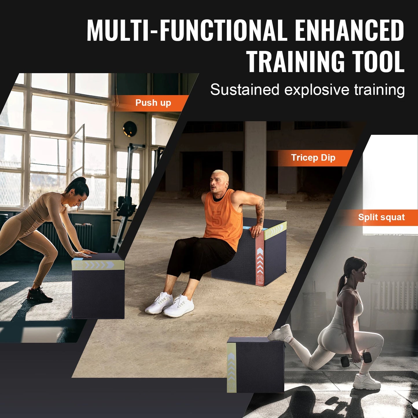 Premium Cotton Plyometric Jump Box For Home Fitness Training