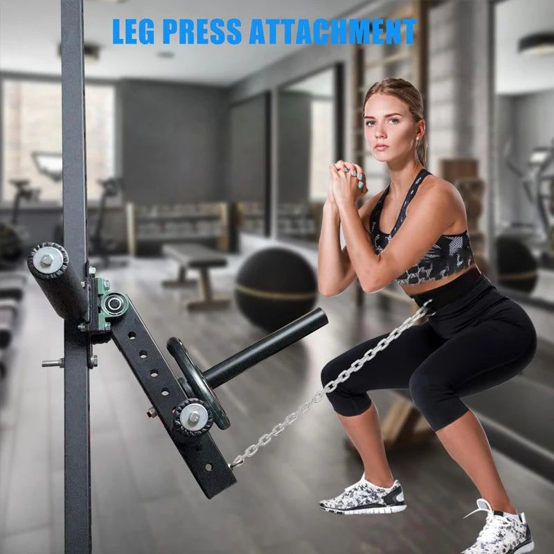 Power Rack Mounted Leg Extension & Curl Machine for Home Gym Equipment, Adjustable Leg Press Attachment for Lower Body