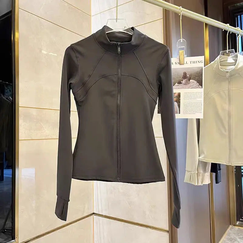 Women's Sports jackets Quick-drying Running Training Coat Fitness Top Gym Jacket Long Sleeve Sports Jacket Workout Sweatshirt