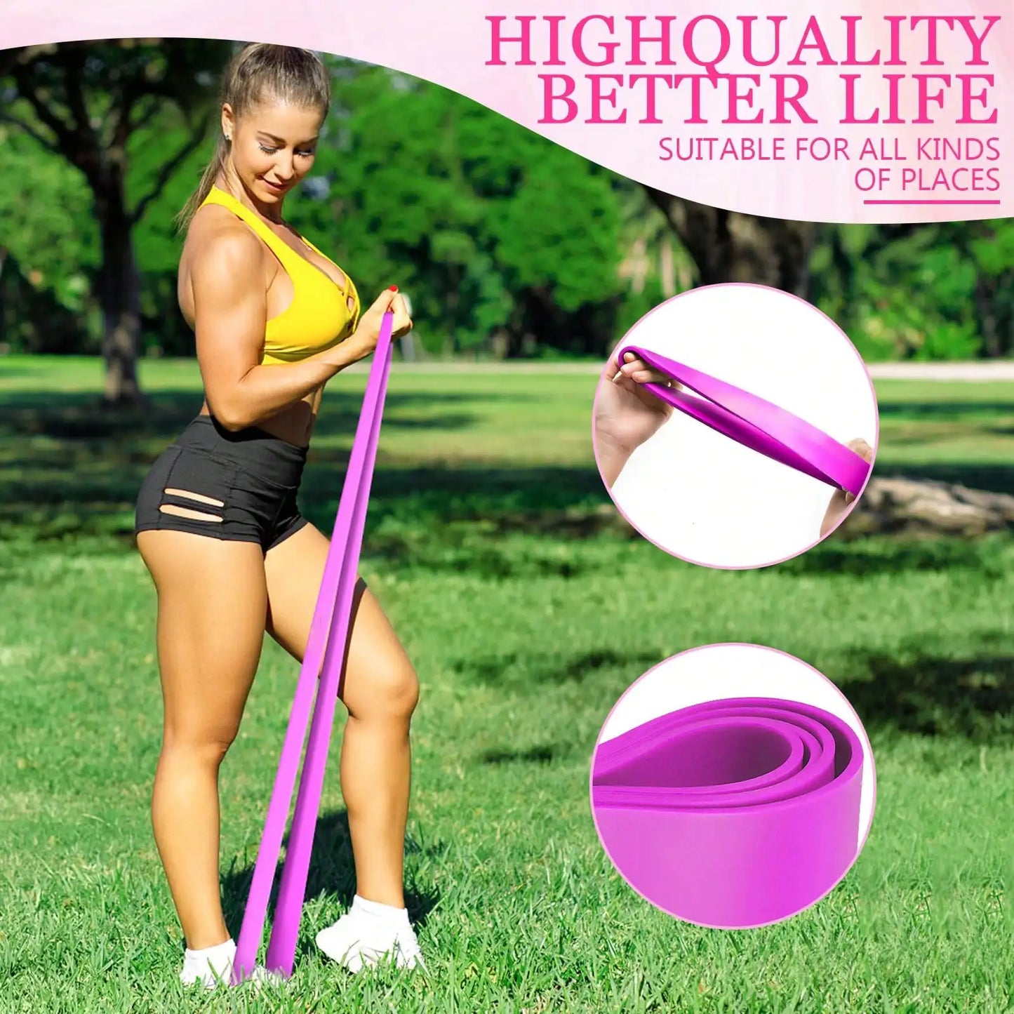 TPE Stackable Resistance Workout Bands For Full Body Strength Training