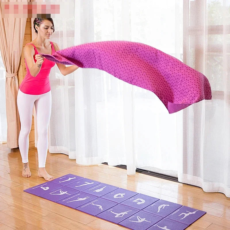 NONECN Non Slip Hot Yoga Towel For Pilates Mat Sweat Absorbent