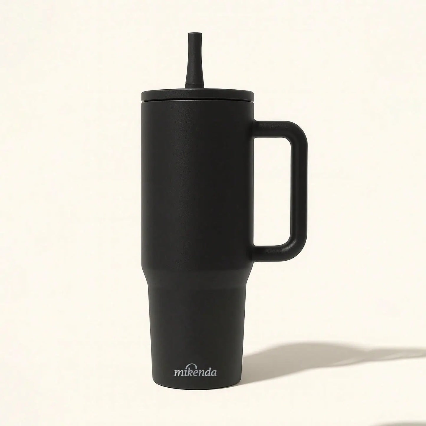 1Pc 40oz Leakproof Multicolor Cups, 304 Stainless Steel Thermal Insulated Coffee Mug With Handle, Travel Tumbler With Straw Lid
