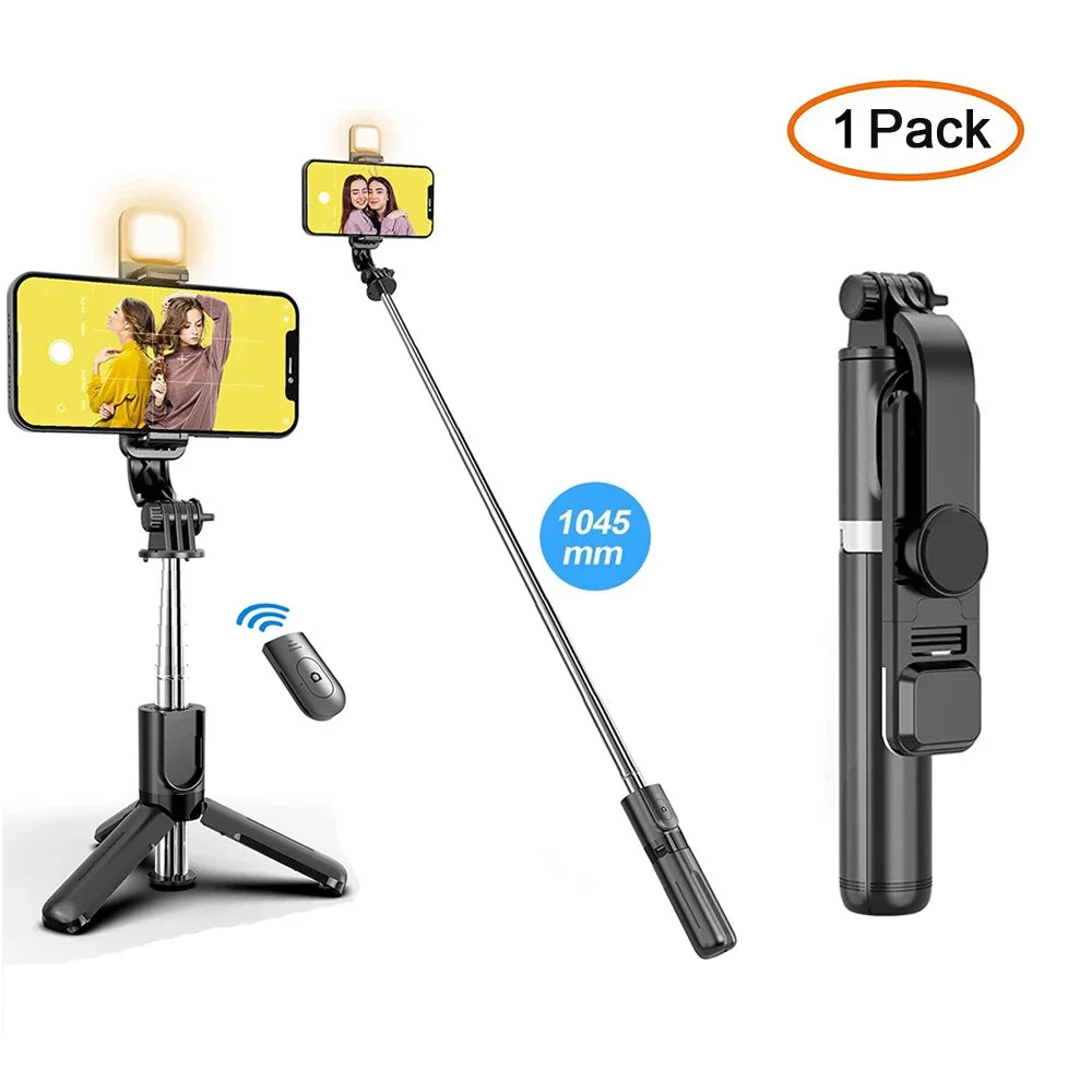 New Wireless Bluetooth Selfie Stick Tripod with Remote Extendable Tripod with Detachable for iPhone Android Smartphone