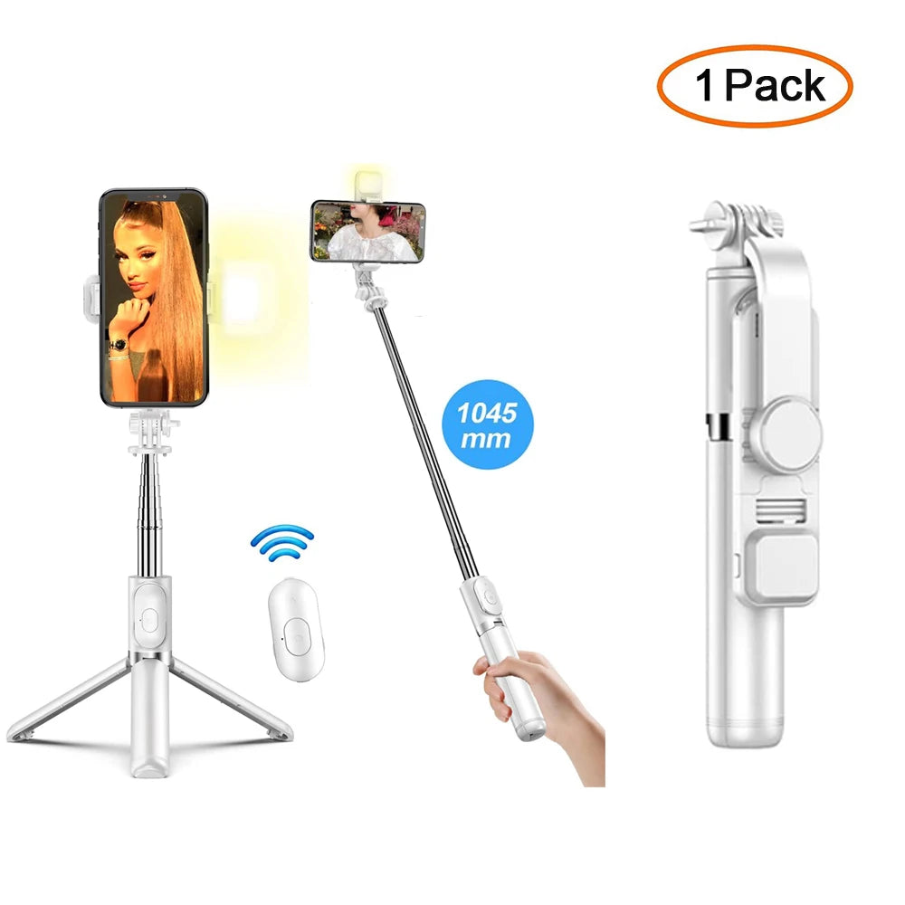 New Wireless Bluetooth Selfie Stick Tripod with Remote Extendable Tripod with Detachable for iPhone Android Smartphone