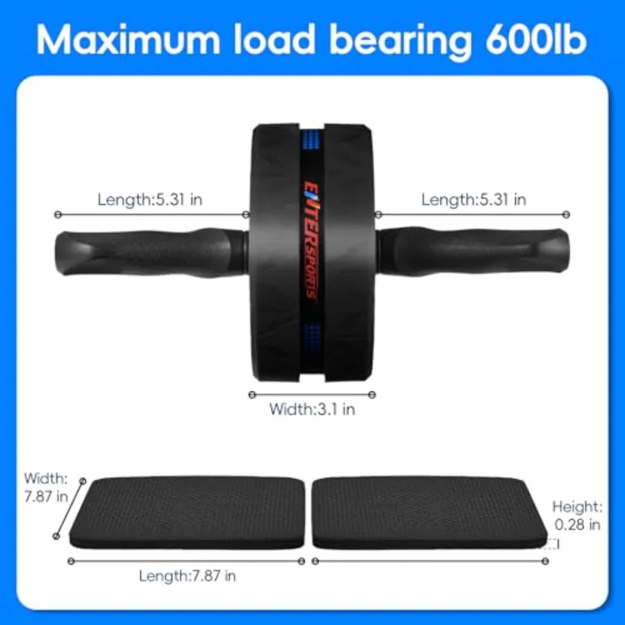 Ab Roller Wheel for Abs Workout - Abdominal Exercise Equipment with 2 Knee Pads for Home Gym, Core Strength Training, Fitness E