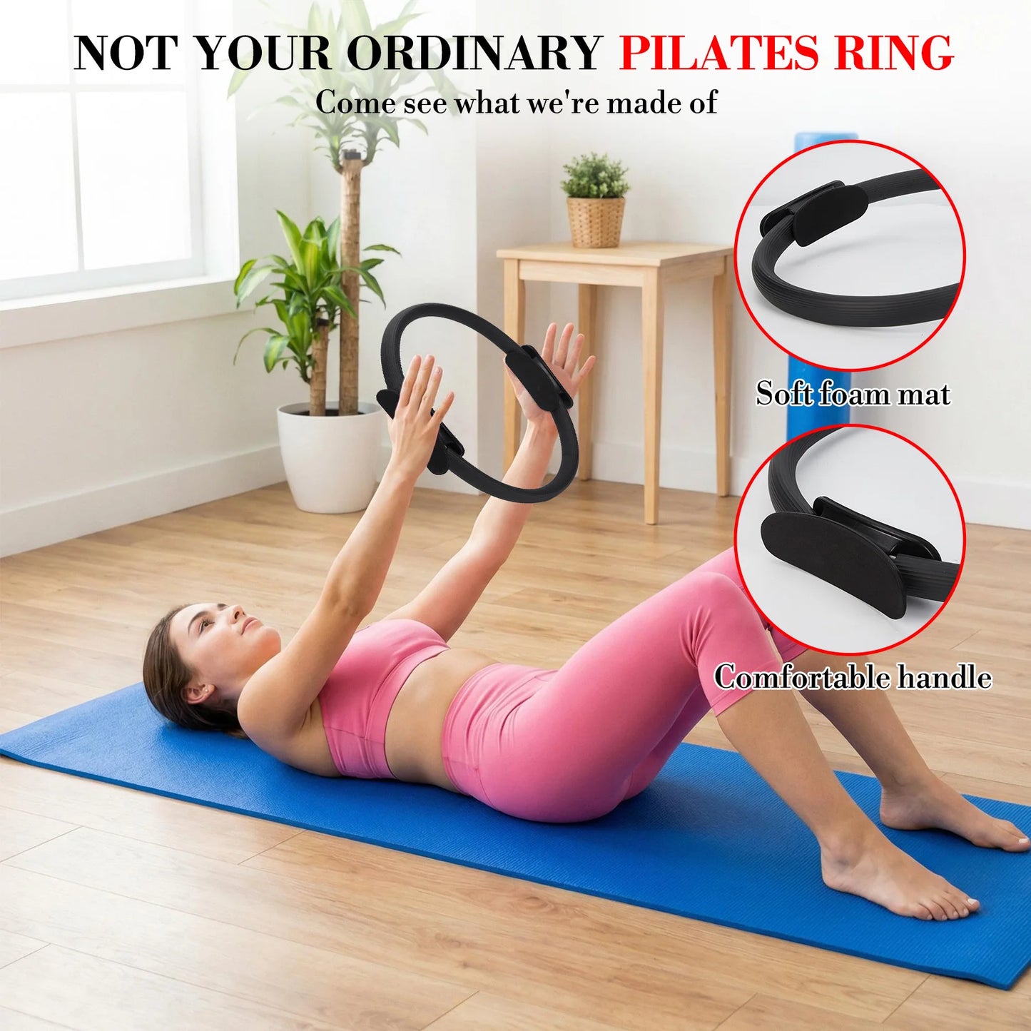 Pilates Training Set With Ring Exercise Ball And Resistance Bands