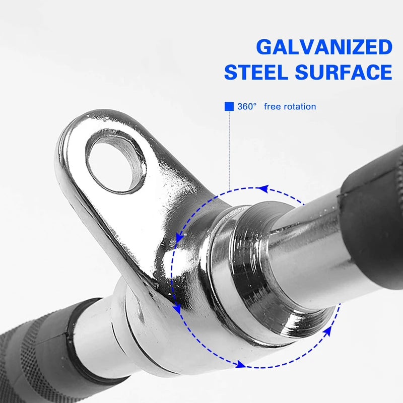 Non-slip Handle for Home Gym Tricep Training  Cable Machine Lat Pulldown Attachments Wide Grip Bar