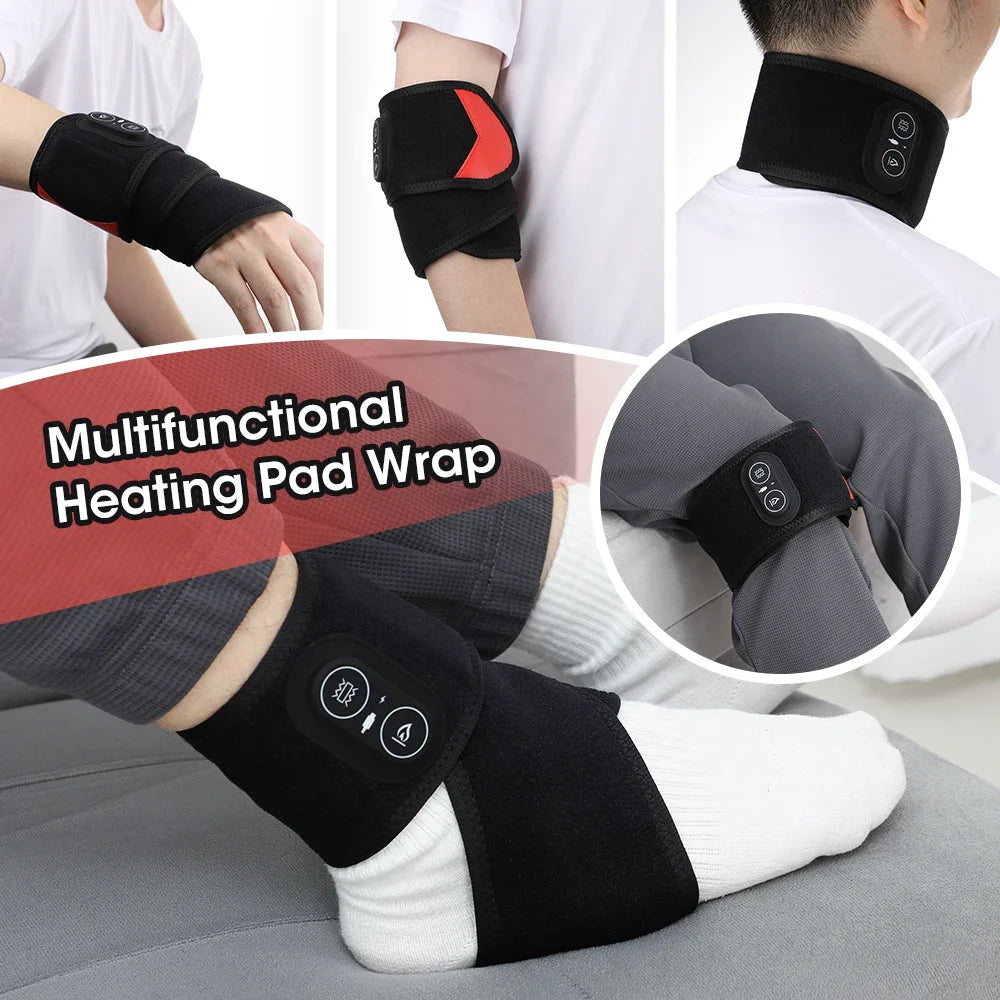 Wireless Electric Heating Hand Wrist Massager 660&850nm Red Light Vibration Hand Massage Wrist Guard Full Body Band Support Belt