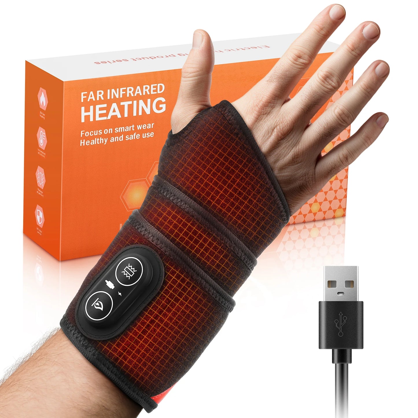 Cordless Infrared Red Light Therapy Wrap With Heat And Vibration