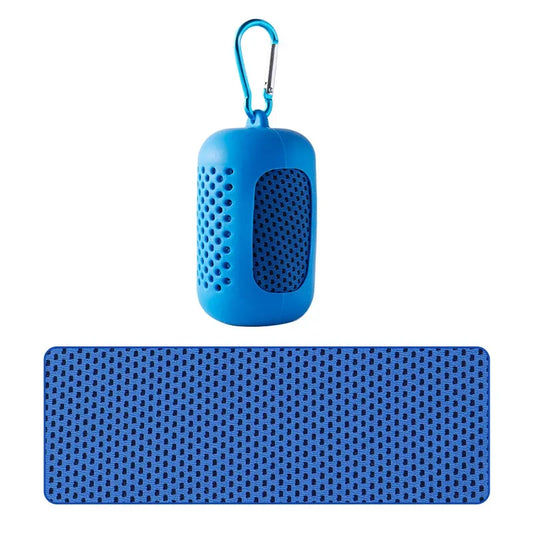 Portable Circular Silicone Wrapped Cooling Towel With Quick Drying Polyester