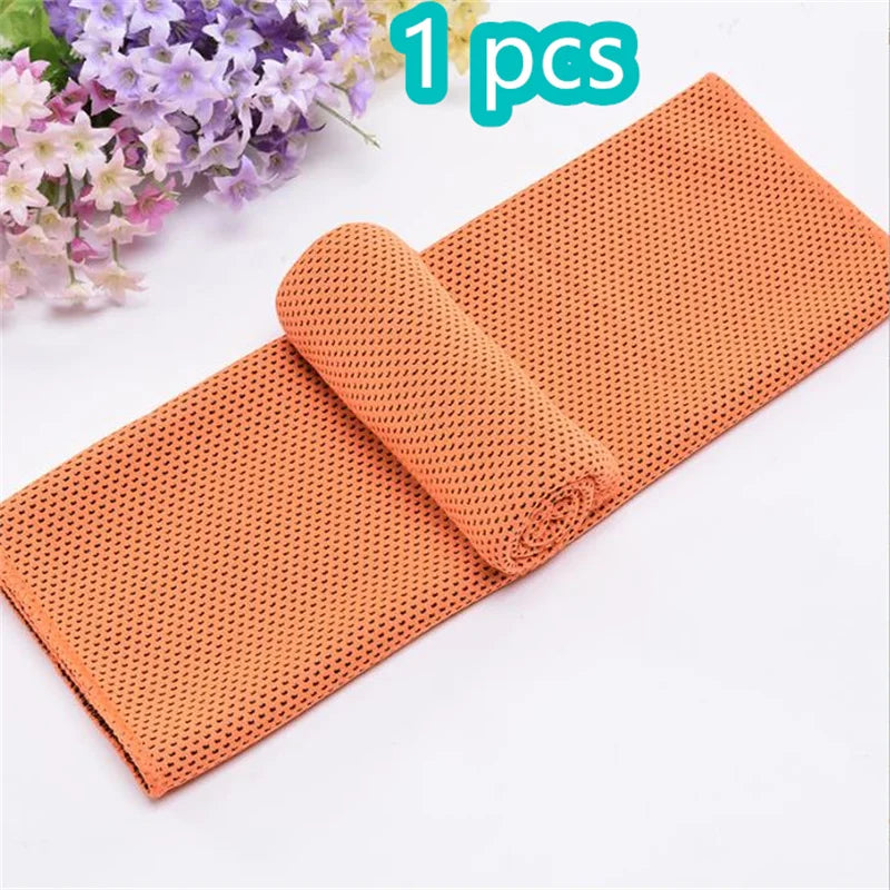 1-10 pcs Cooling Towel Instant Relief Microfiber Cool Towels Chilling Neck Wrap Ice Cold Rags Sports Fitness Camping Cycling