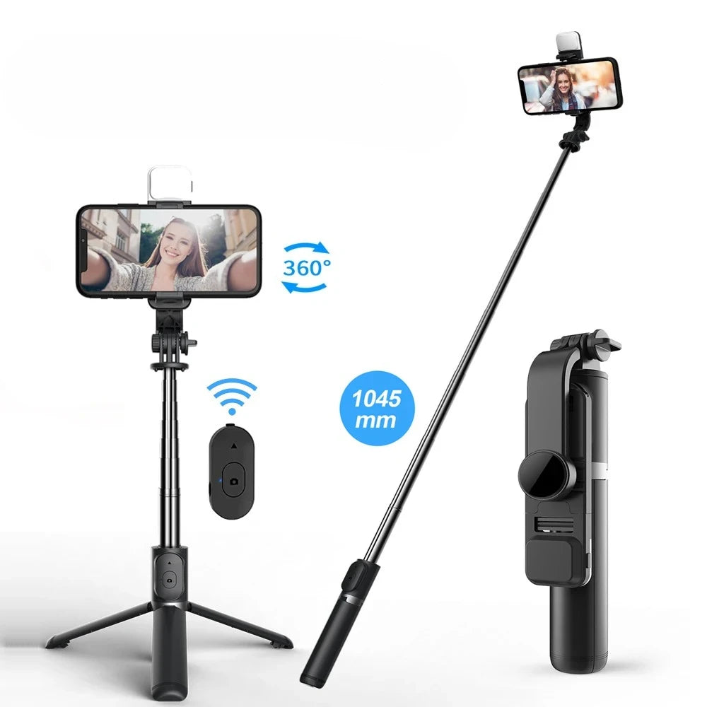New Wireless Bluetooth Selfie Stick Tripod with Remote Extendable Tripod with Detachable for iPhone Android Smartphone