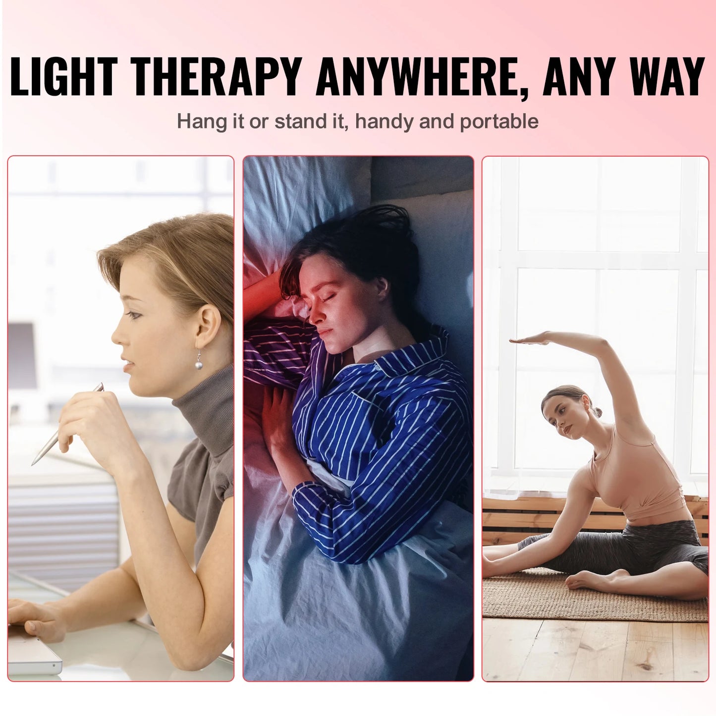 SucceBuy Red Light Therapy Panel With DualChip 660nm 850nm LEDs