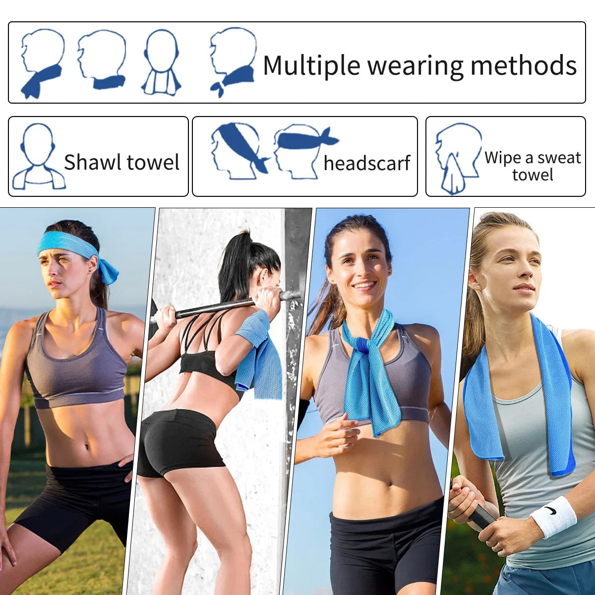 Portable Circular Silicone Wrapped Cooling Towel With Quick Drying Polyester