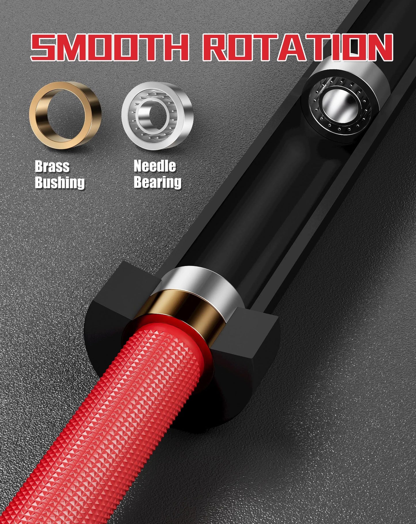 7Ft Barbell Bar for Power Lifting Weightlifting, 1000LBS Capacity 2" Barbell for Squats Curls Deadlifts Presses Hip Thrusts