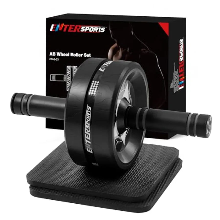 Ab Roller Wheel for Abs Workout - Abdominal Exercise Equipment with 2 Knee Pads for Home Gym, Core Strength Training, Fitness E