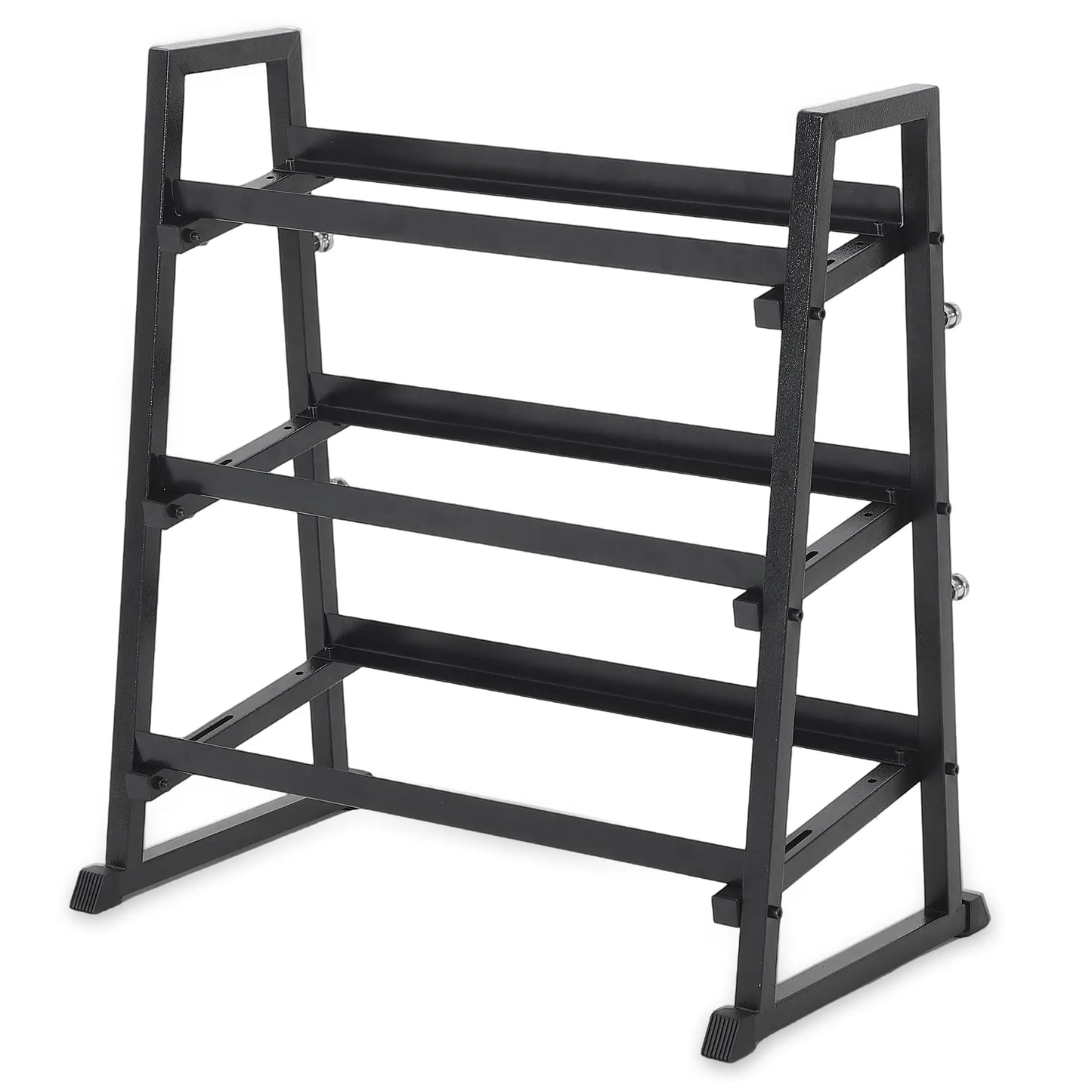 3-Tier Trapezoidal H-Frame Dumbbell Rack 1300LBS Capacity Weight Stand For Dumbbells Kettlebells Weight Plates Home Gym