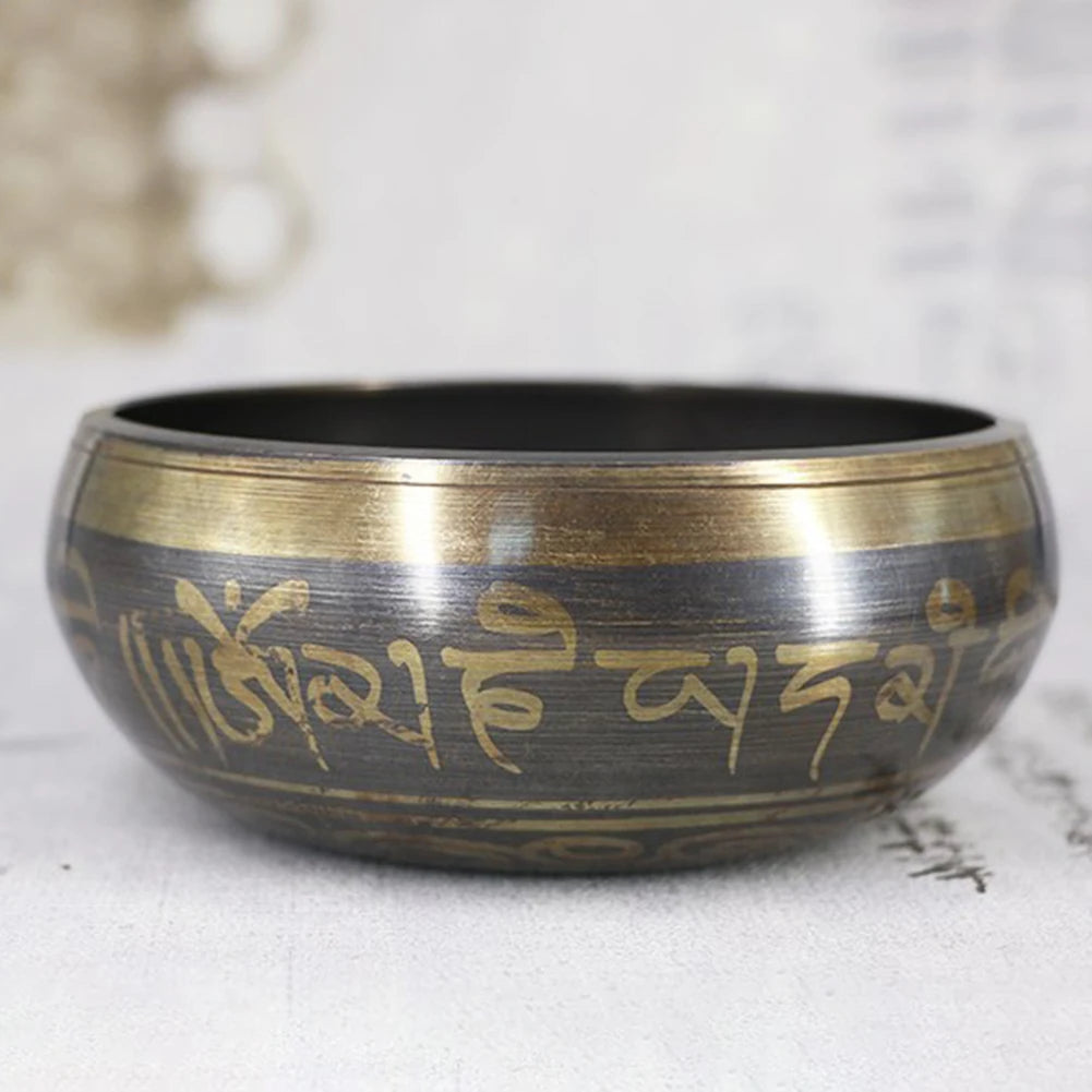 Metal Handmade Buddha Sound Bowl Tibetan Bronze Chime Bell Yoga Meditation Bowl