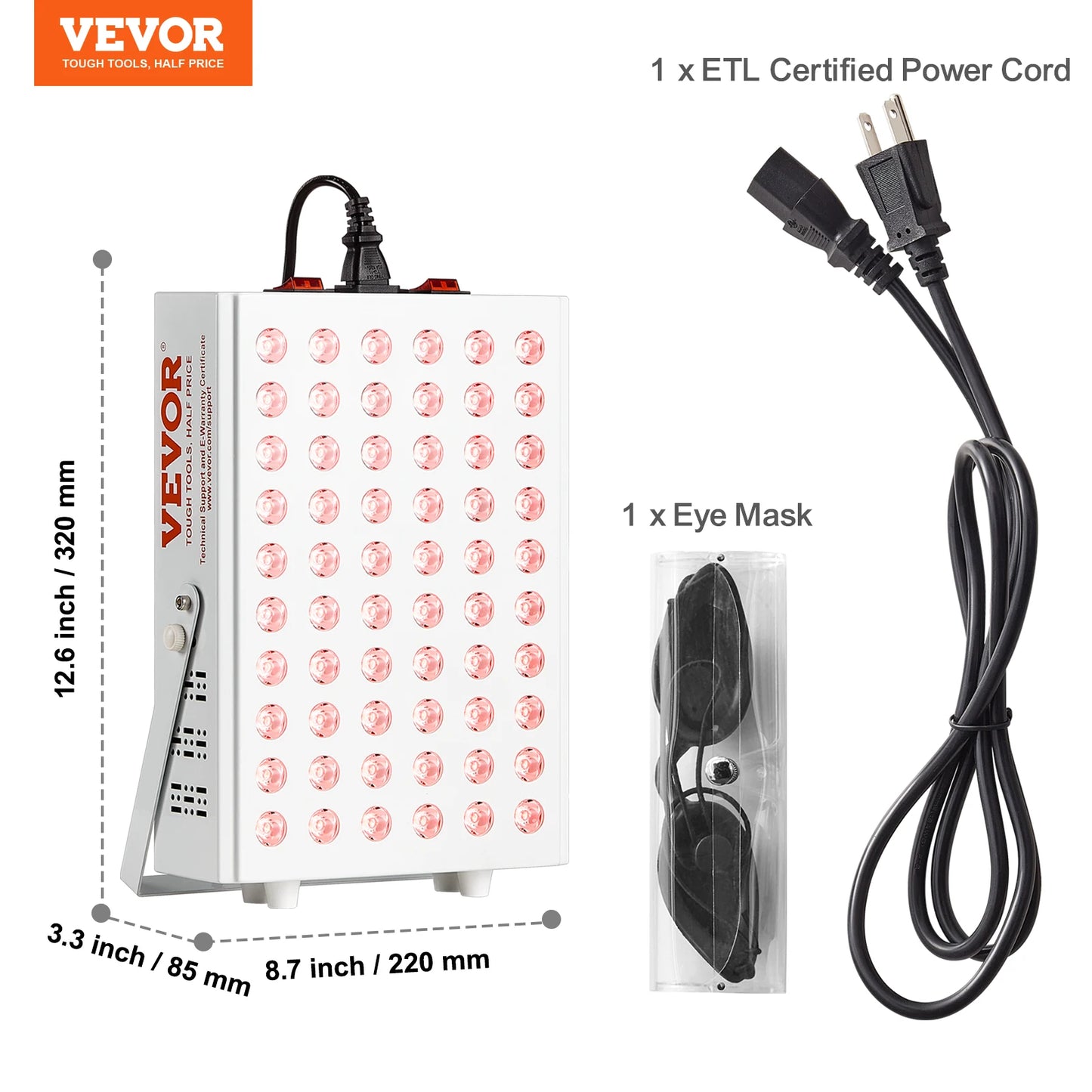 SucceBuy Red Light Therapy Panel With DualChip 660nm 850nm LEDs