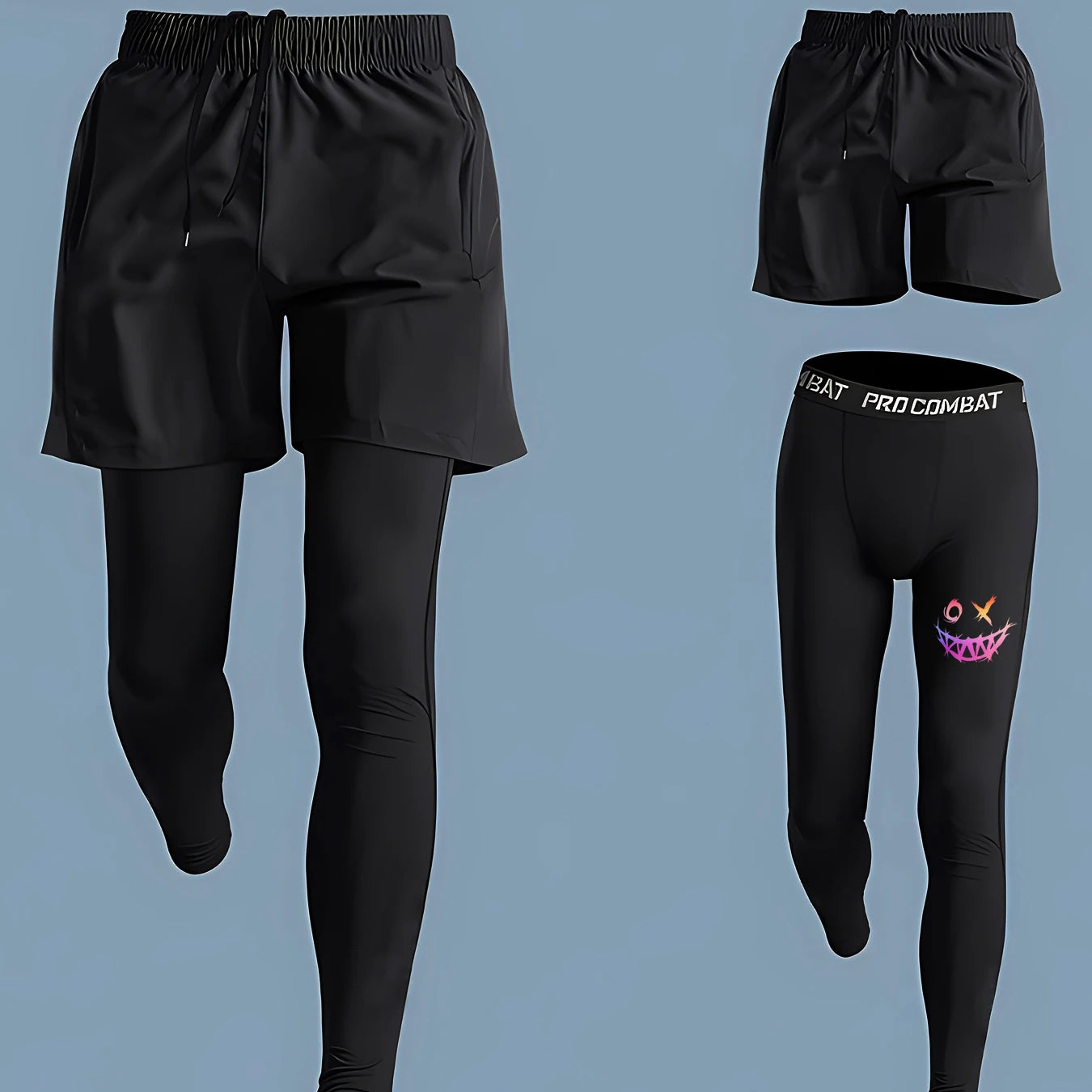 Fitness Training Pants Men's Running Compression Pants Quick Dry Gym Workout Leggings Male Sport Bottom