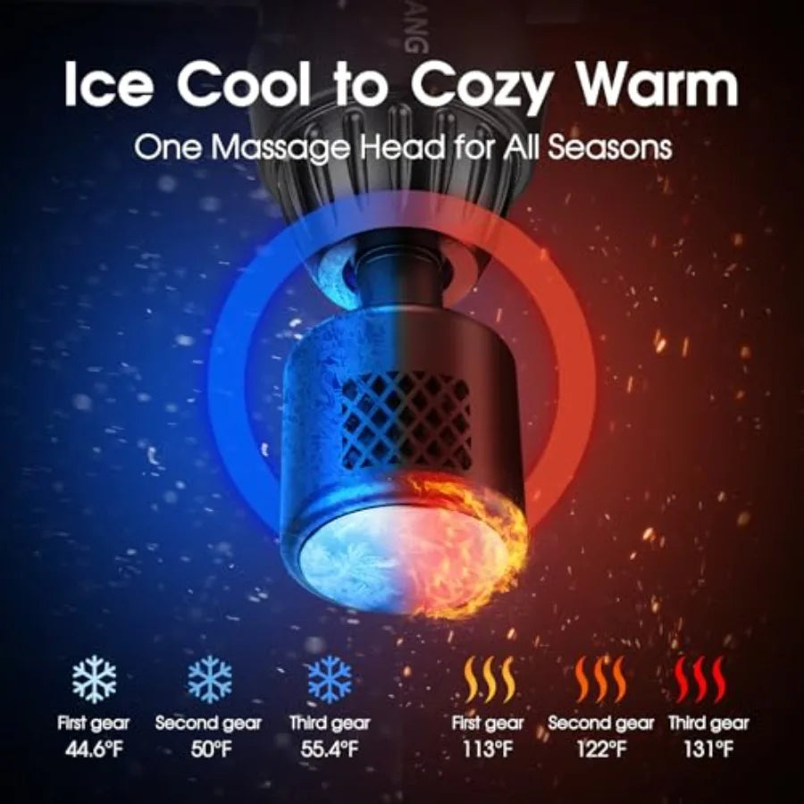 Massage Gun with Heat and ColdDeep Tissue Massage Gun Back and Neck Massager for Pain Relief Muscle Percussion Massager Handhel