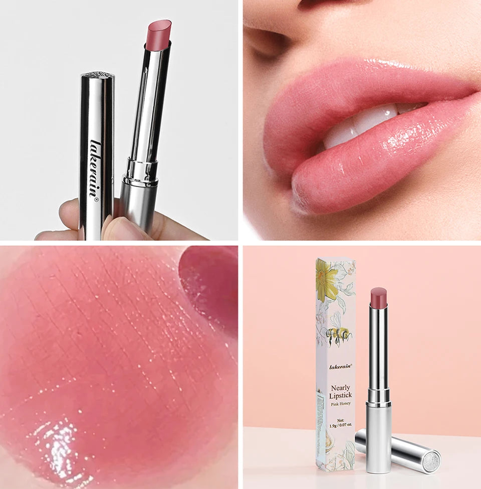 Lakerain Nearly Lipstick Lip Balm Natural Color Creamy Texture Long Lasting Moisturizing  Nourishing Lip Care Gloss Cosmetic