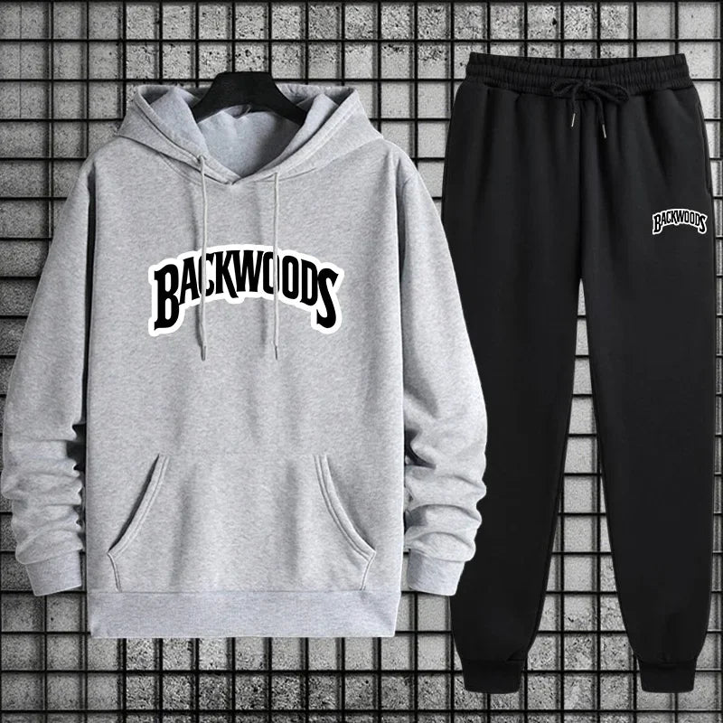 2025 Hot Sale Men's Tracksuit Hoodie + Pants 2pcs Set Urban Casual Fashion Sportswear Male Autumn Winter Daily Sporty Outfits