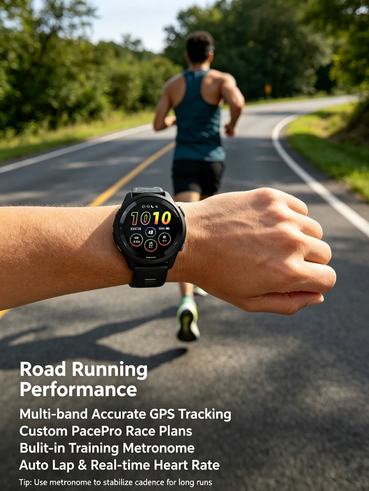 Garmin Forerunner 265 GPS Smartwatch With Multi Band Navigation