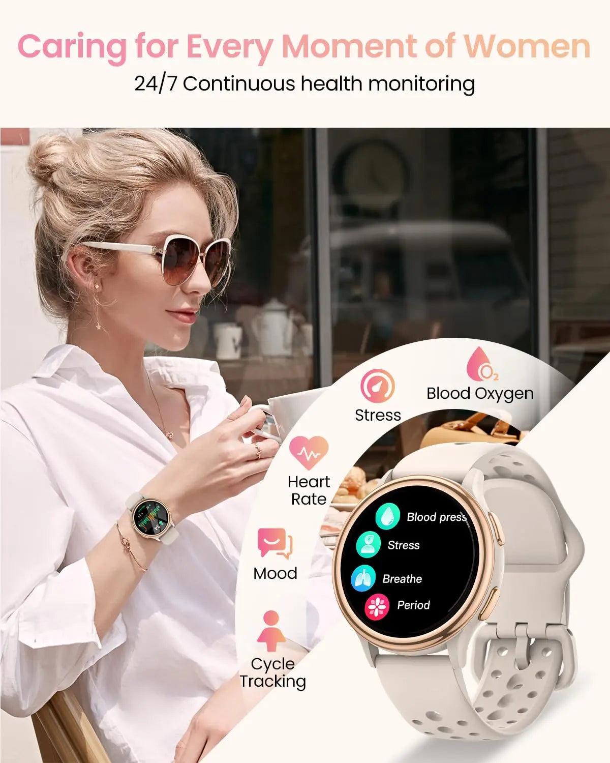 AnyloopCa Smart Watch For Women With 400 Watch Faces