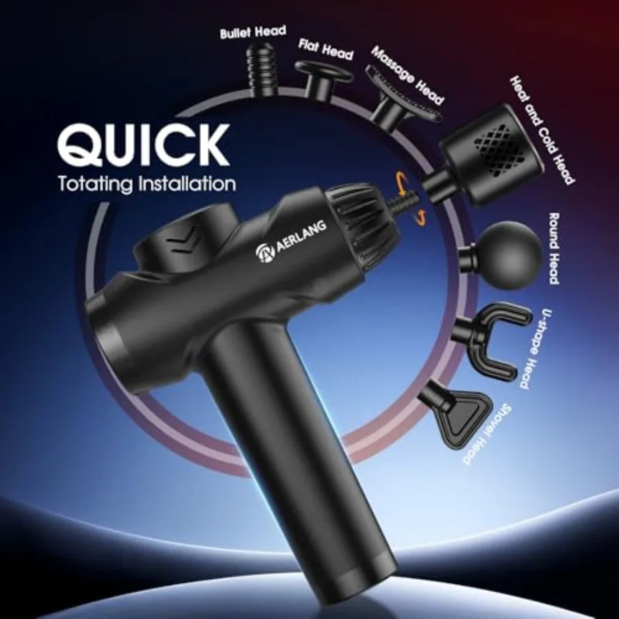 Massage Gun with Heat and ColdDeep Tissue Massage Gun Back and Neck Massager for Pain Relief Muscle Percussion Massager Handhel