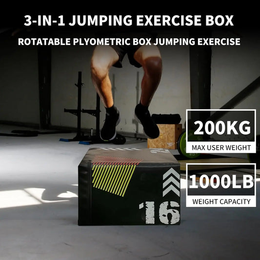 HiMISS 3 In 1 Jump Box Soft Platform Vaulting Box For Plyometrics
