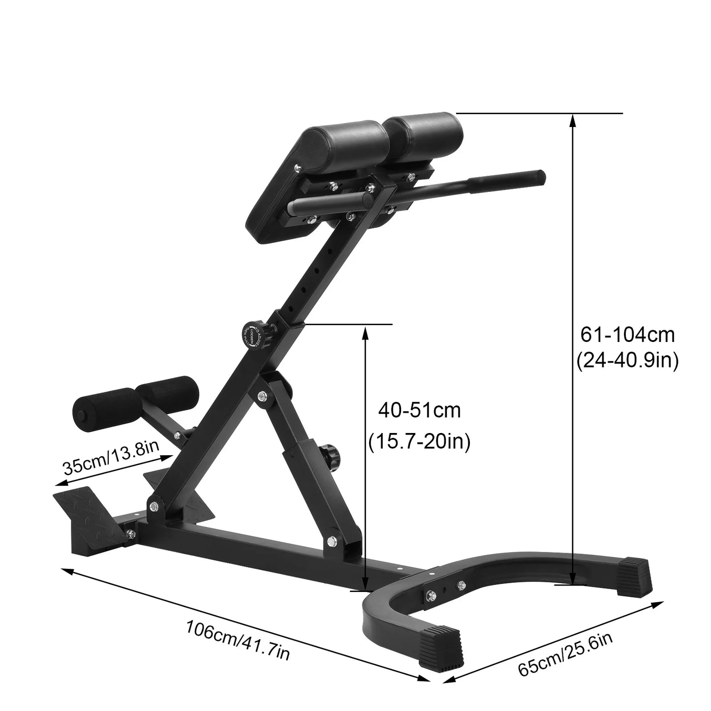 Folding Roman Chair Bench, Roman Chair Back Extension, Sit up exercise chair for Lower Abdomen Strength Training