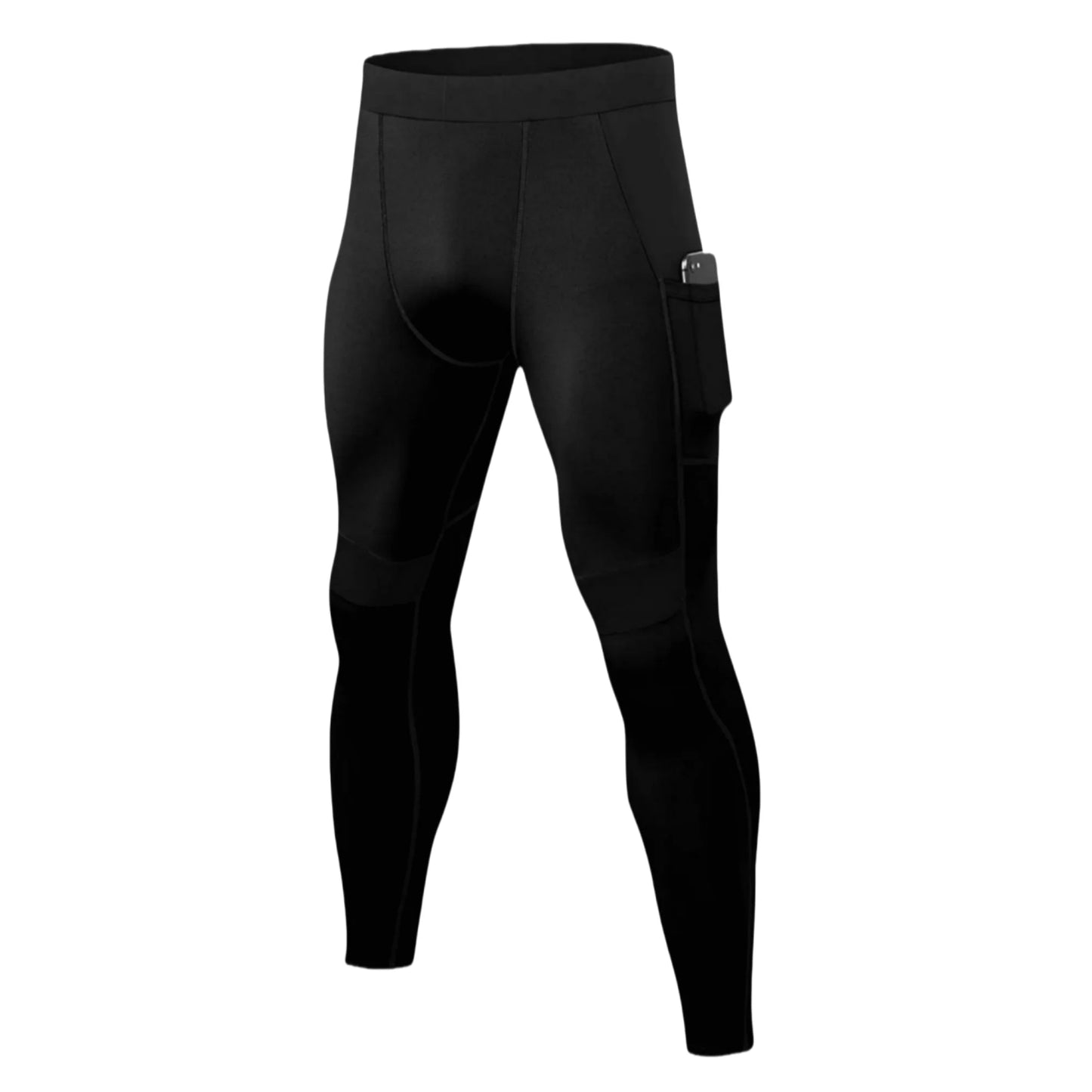 Mens Compression Pants with Pockets Workout Leggings Running Tights Cool Dry Athletic Sports Gym Baselayer