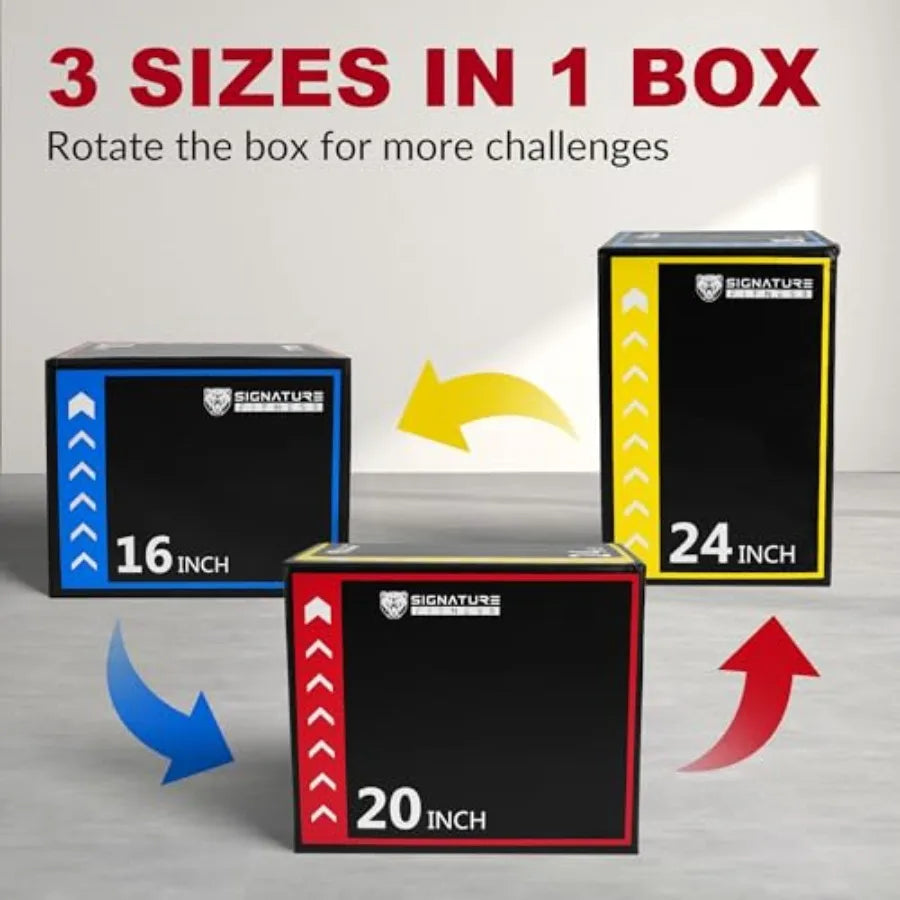Home gym plyometric training foam plyo box jump box: anti-slip durable lightweight 350lb capacity multiple colors