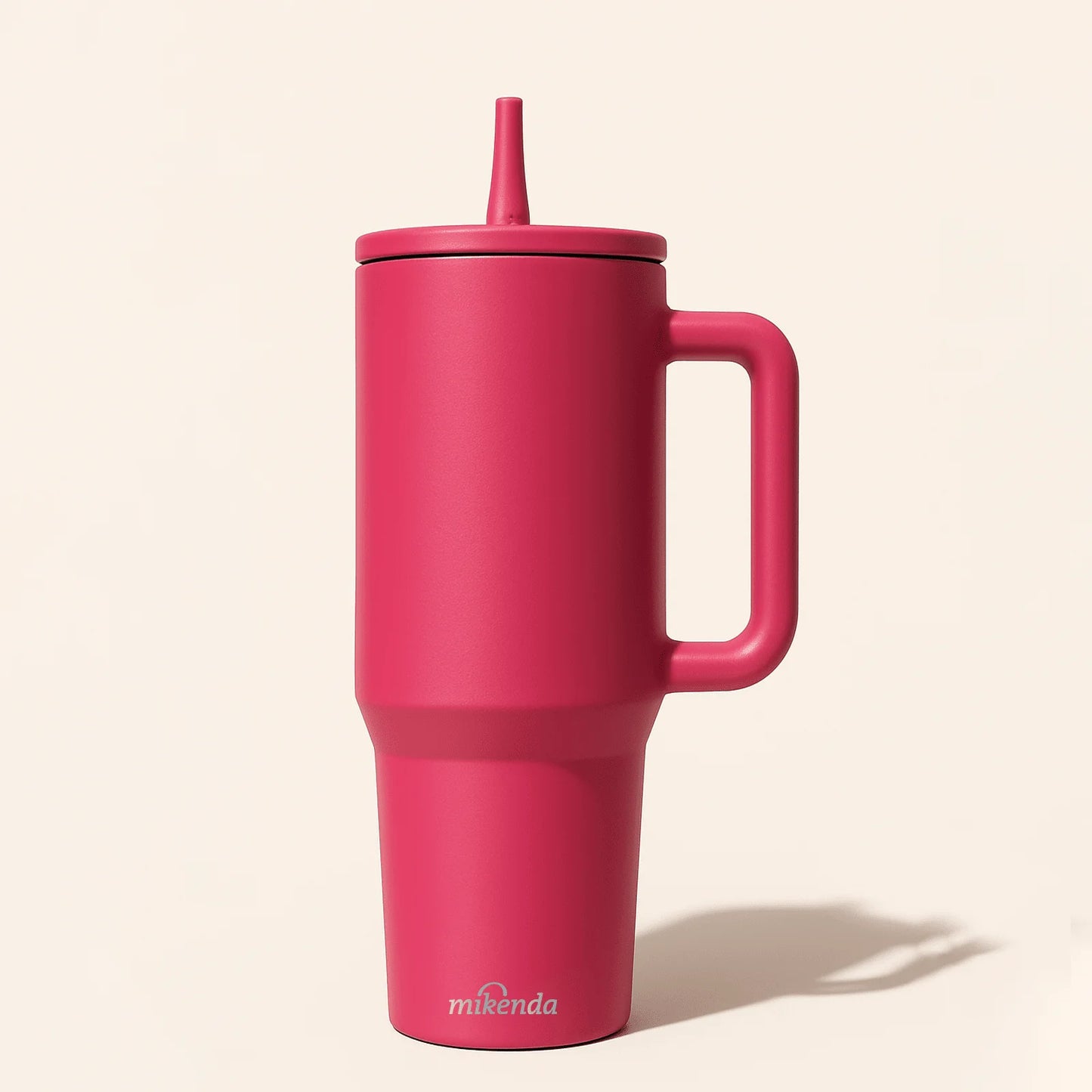 1Pc 40oz Leakproof Multicolor Cups, 304 Stainless Steel Thermal Insulated Coffee Mug With Handle, Travel Tumbler With Straw Lid