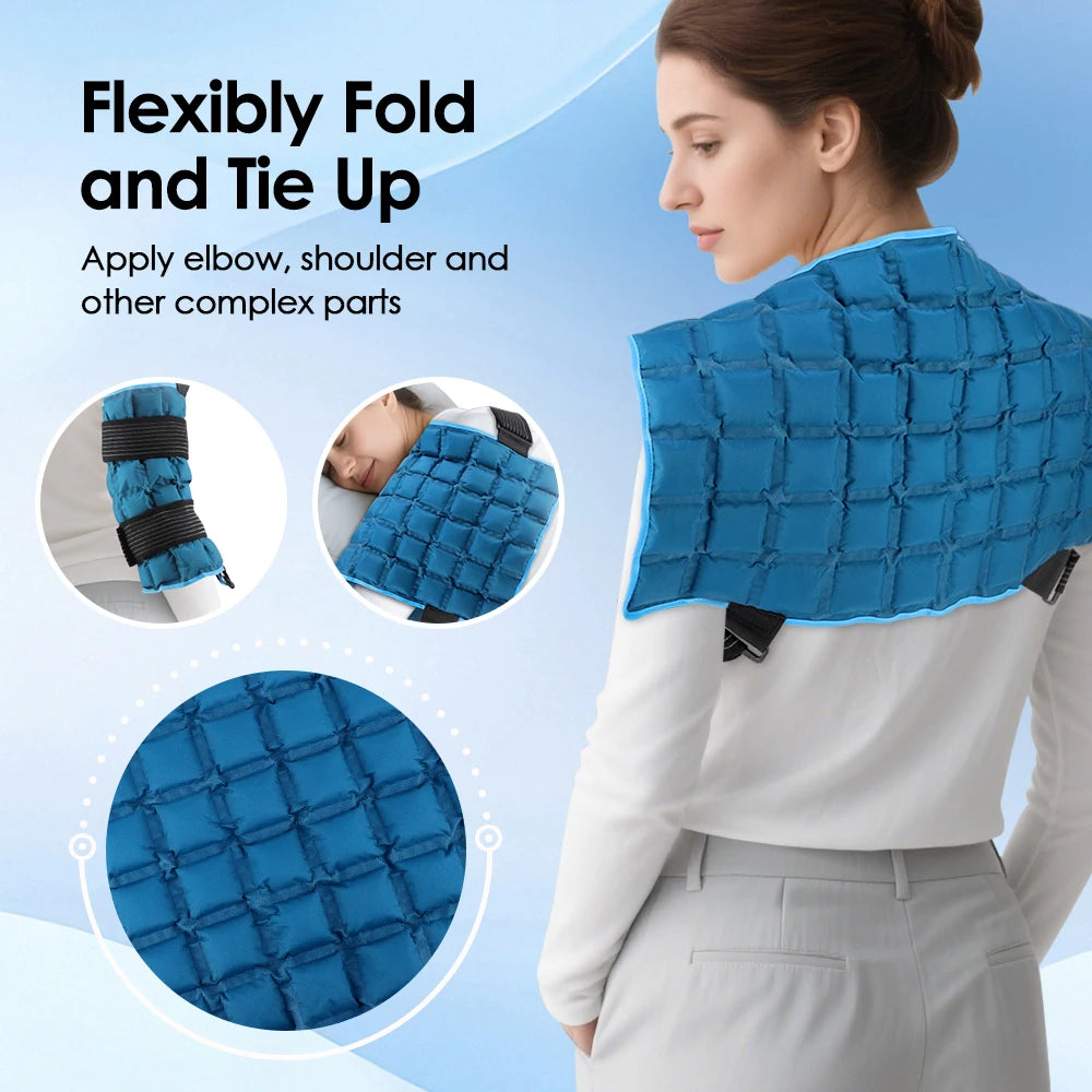 Large Ice Pack For Muscle Relax Reusable Hot Cold Gel Pack Cooling Cushion Knee Leg Back Neck Shoulder Ice Pack Wrap Massage Pad