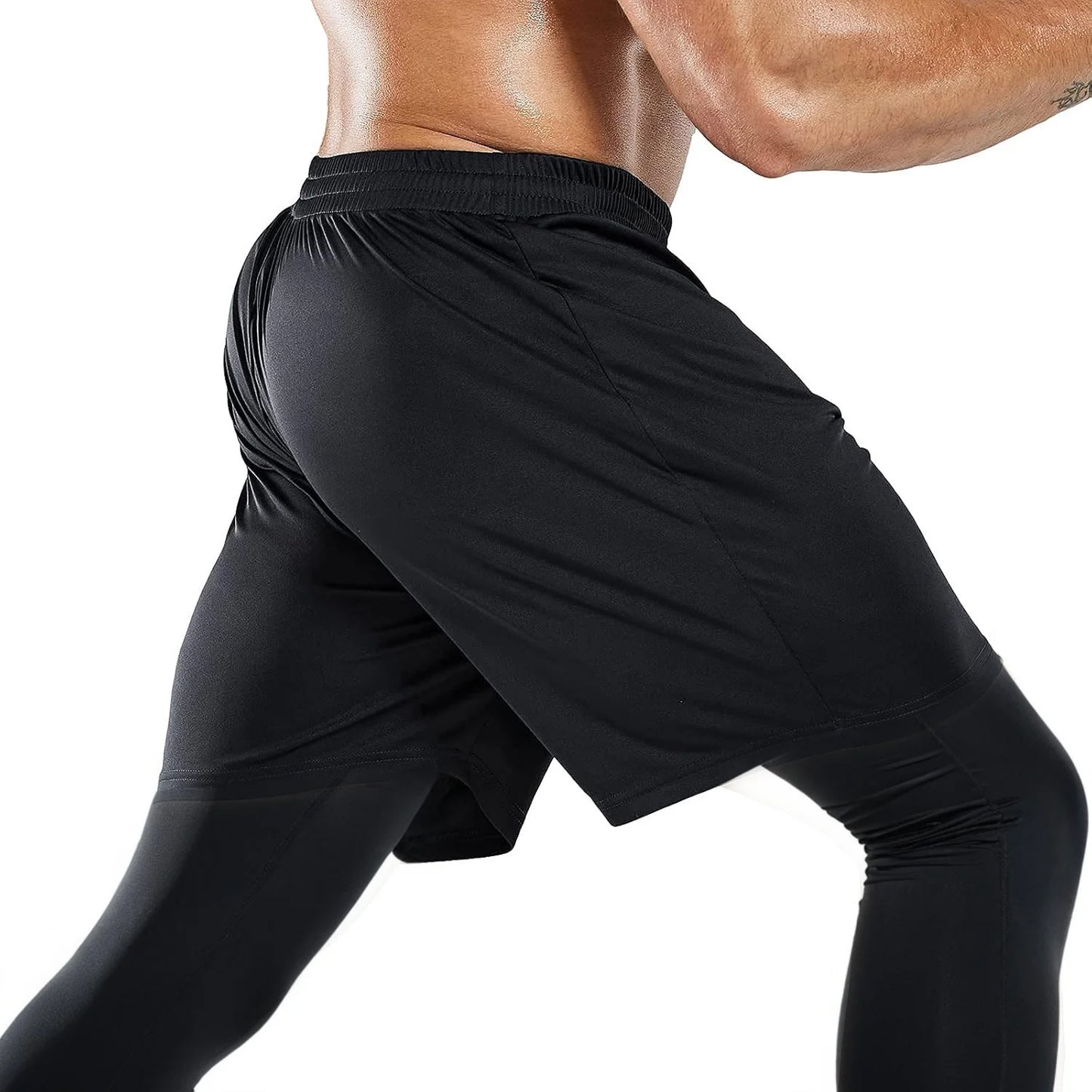 Fitness Training Pants Men's Running Compression Pants Quick Dry Gym Workout Leggings Male Sport Bottom