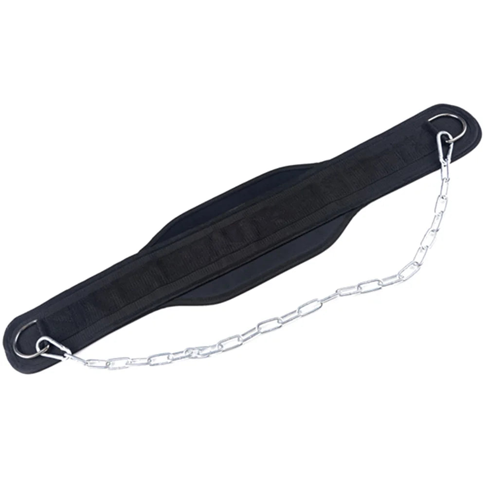 APWIKOGER Weightlifting Dip Belt With Chain Neoprene Back Support