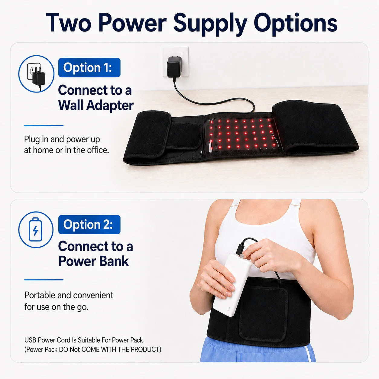 660nm 850nm Near Infrared Red Light Therapy Waist Belt